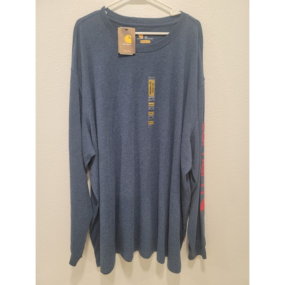 Carhartt t shirt long sleeve 4XL reg NEW with tags blue
